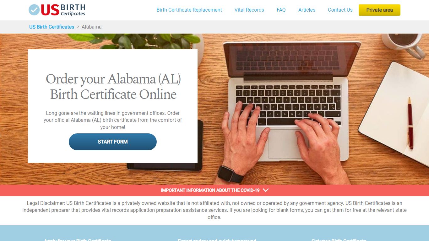 Alabama (AL) Birth Certificate Online - US Birth Certificates